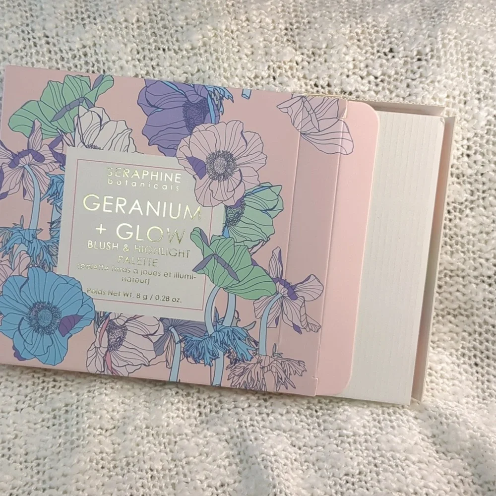 SERAPHINE botanicals Geranium+Glow Blush+Highlight Palette in HELIOPINK